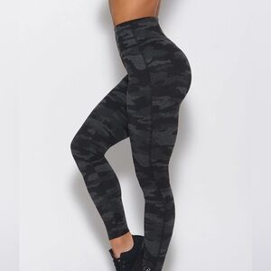 Gymshark Women Adapt Camo Seamless Leggings Black White Size Large High Waist